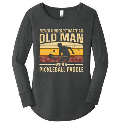 Cool Pickleball Art Paddle Pickleball Player Women's Perfect Tri Tunic Long Sleeve Shirt