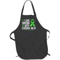 Cerebral Palsy Awareness I Love Someone With Cerebral Palsy Full-Length Apron With Pockets