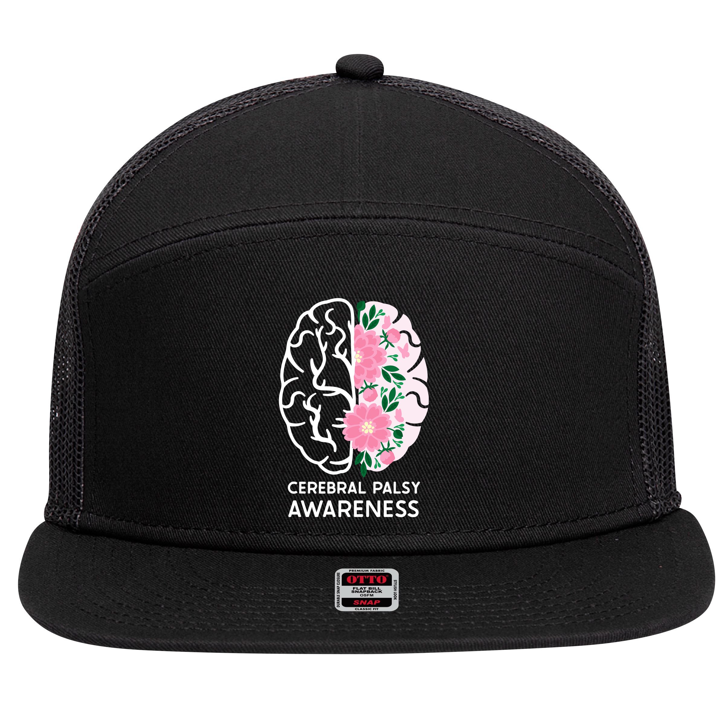 Cerebral Palsy awareness 7 Panel Mesh Trucker Snapback Hat
