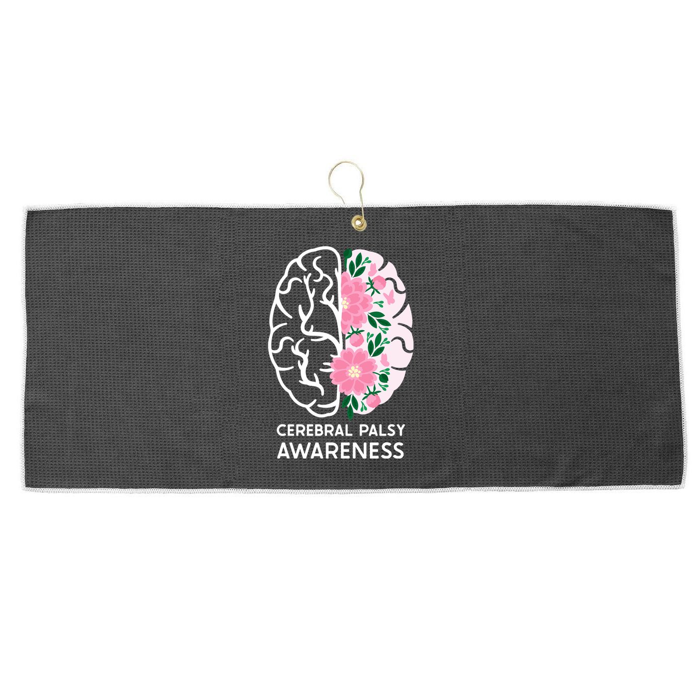 Cerebral Palsy awareness Large Microfiber Waffle Golf Towel
