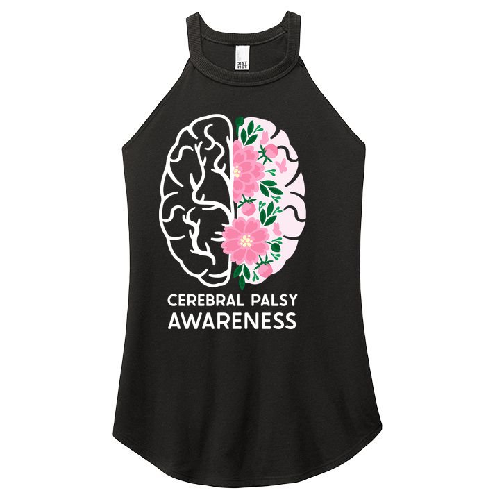 Cerebral Palsy awareness Women's Perfect Tri Rocker Tank