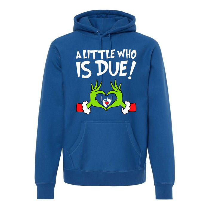 Christmas Pregnancy A Little Who Is Due Premium Hoodie