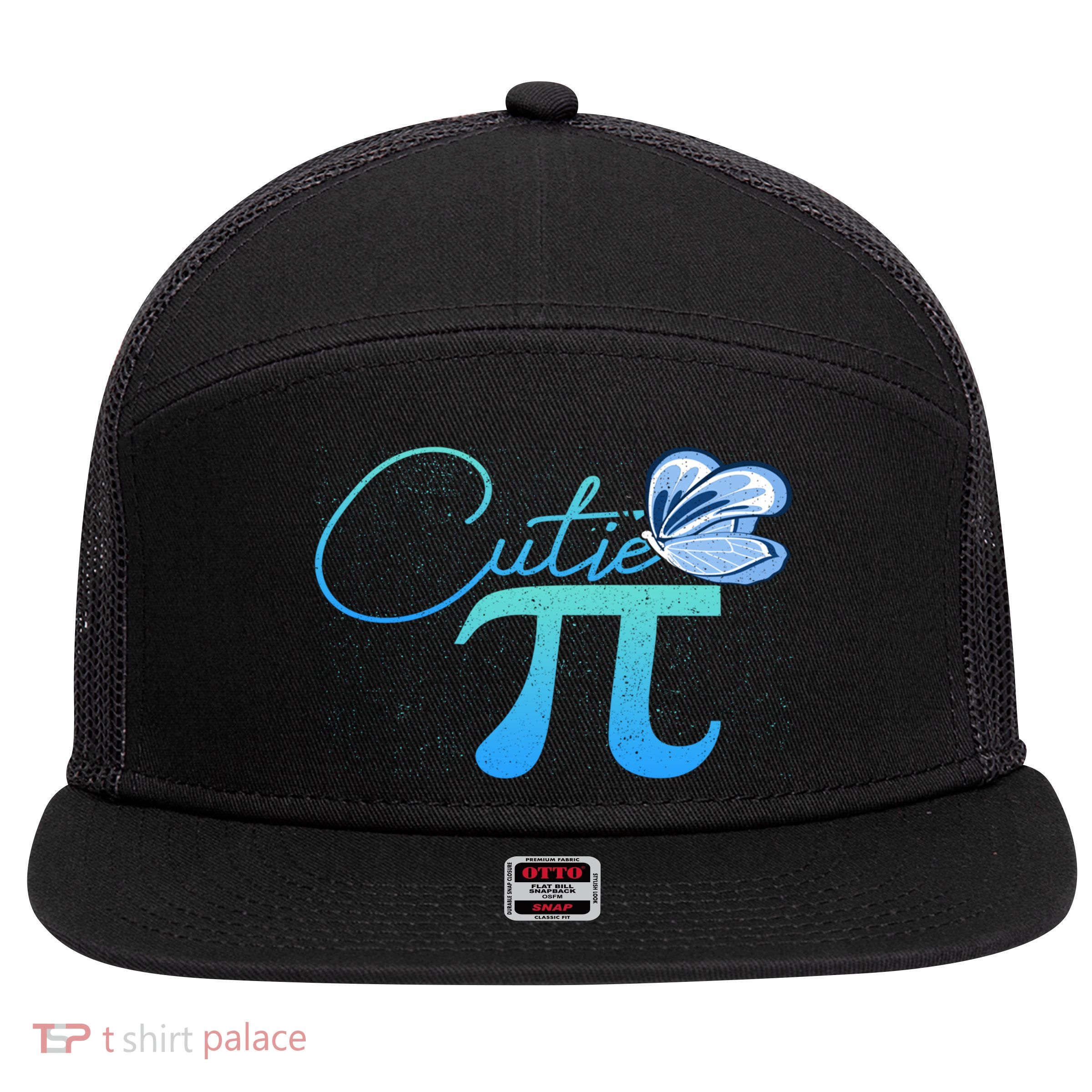 Cute Pie And Pi Day Math Lover Gift I National Pi Day Cool Gift 7 Panel Mesh Trucker Snapback Hat