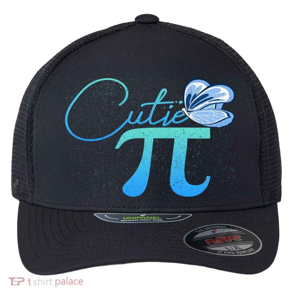 Cute Pie And Pi Day Math Lover Gift I National Pi Day Cool Gift Flexfit Unipanel Trucker Cap