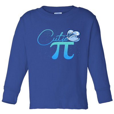 Cute Pie And Pi Day Math Lover Gift I National Pi Day Cool Gift Toddler Long Sleeve Shirt