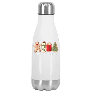 Christmas Pregnancy Announcement Cookies For Two Please Stainless Steel Insulated Water Bottle