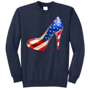 Cute Patriotic American Usa Flag Heels Shoes Sweatshirt