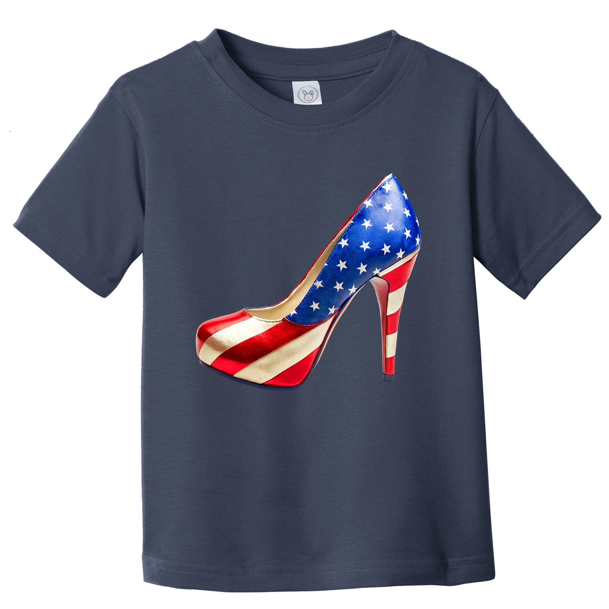 Cute Patriotic American Usa Flag Heels Shoes Toddler T-Shirt