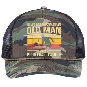 Cool Pickleball Art For M.e.n WoM.e.n Paddle Pickleball Player Retro Rope Trucker Hat Cap