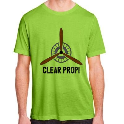 Clear Prop Aviation Airplane Pilot Propeller Adult ChromaSoft Performance T-Shirt