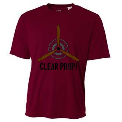 Clear Prop Aviation Airplane Pilot Propeller Cooling Performance Crew T-Shirt