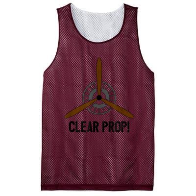 Clear Prop Aviation Airplane Pilot Propeller Mesh Reversible Basketball Jersey Tank