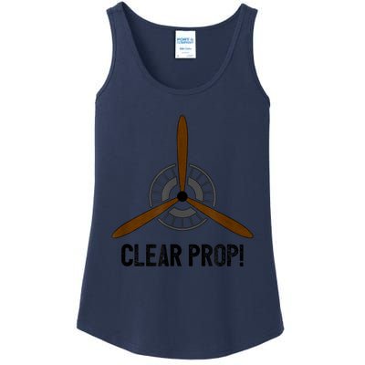 Clear Prop Aviation Airplane Pilot Propeller Ladies Essential Tank