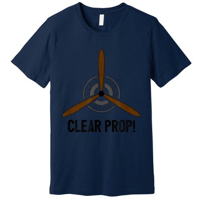 Clear Prop Aviation Airplane Pilot Propeller Premium T-Shirt