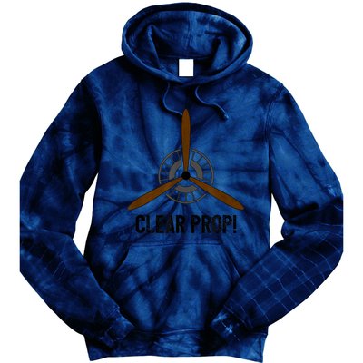 Clear Prop Aviation Airplane Pilot Propeller Tie Dye Hoodie