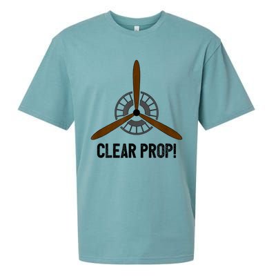 Clear Prop Aviation Airplane Pilot Propeller Sueded Cloud Jersey T-Shirt