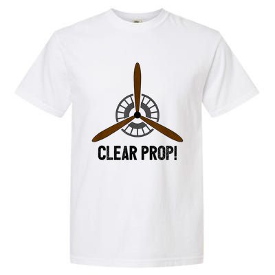 Clear Prop Aviation Airplane Pilot Propeller Garment-Dyed Heavyweight T-Shirt