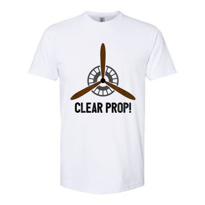 Clear Prop Aviation Airplane Pilot Propeller Softstyle CVC T-Shirt