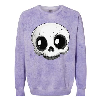 Cute Playful And Stylish Skull For Halloween Or Anytime Colorblast Crewneck Sweatshirt