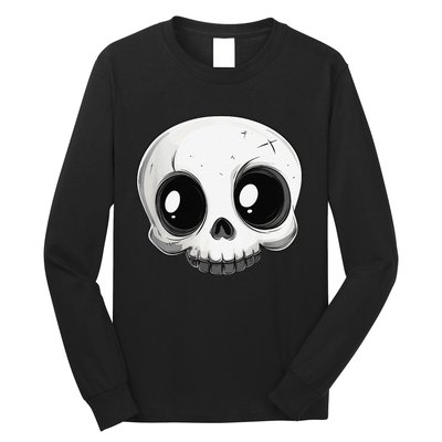 Cute Playful And Stylish Skull For Halloween Or Anytime Long Sleeve Shirt