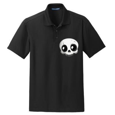 Cute Playful And Stylish Skull For Halloween Or Anytime Dry Zone Grid Polo