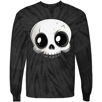 Cute Playful And Stylish Skull For Halloween Or Anytime Tie-Dye Long Sleeve Shirt