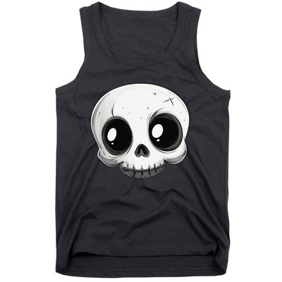 Cute Playful And Stylish Skull For Halloween Or Anytime Tank Top