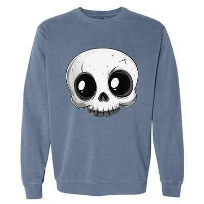 Cute Playful And Stylish Skull For Halloween Or Anytime Garment-Dyed Sweatshirt