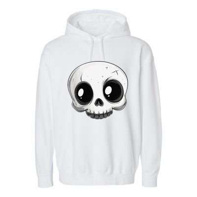 Cute Playful And Stylish Skull For Halloween Or Anytime Garment-Dyed Fleece Hoodie