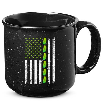 Cool Pickle Art For Gag Dill Pickle Costume 15oz Campfire Ceramic Mug