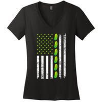 Cool Pickle Art For Gag Dill Pickle Costume Women's V-Neck T-Shirt