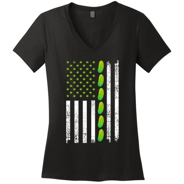 Cool Pickle Art For Gag Dill Pickle Costume Women's V-Neck T-Shirt