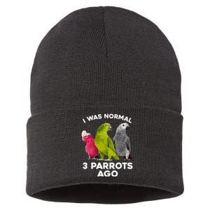 Cool Parrot Art Cockatoo Cockatiel Macaw Bird Sustainable Knit Beanie