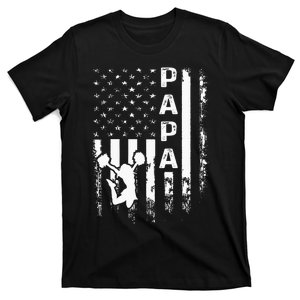 Cheer Papa American Flag Cheerleading Cheerleader T-Shirt