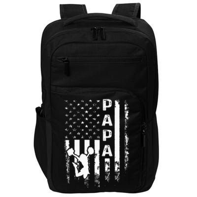 Cheer Papa American Flag Cheerleading Cheerleader Impact Tech Backpack