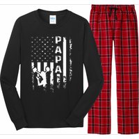 Cheer Papa American Flag Cheerleading Cheerleader Long Sleeve Pajama Set