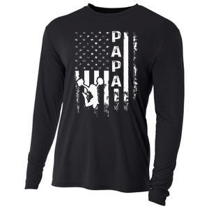 Cheer Papa American Flag Cheerleading Cheerleader Cooling Performance Long Sleeve Crew