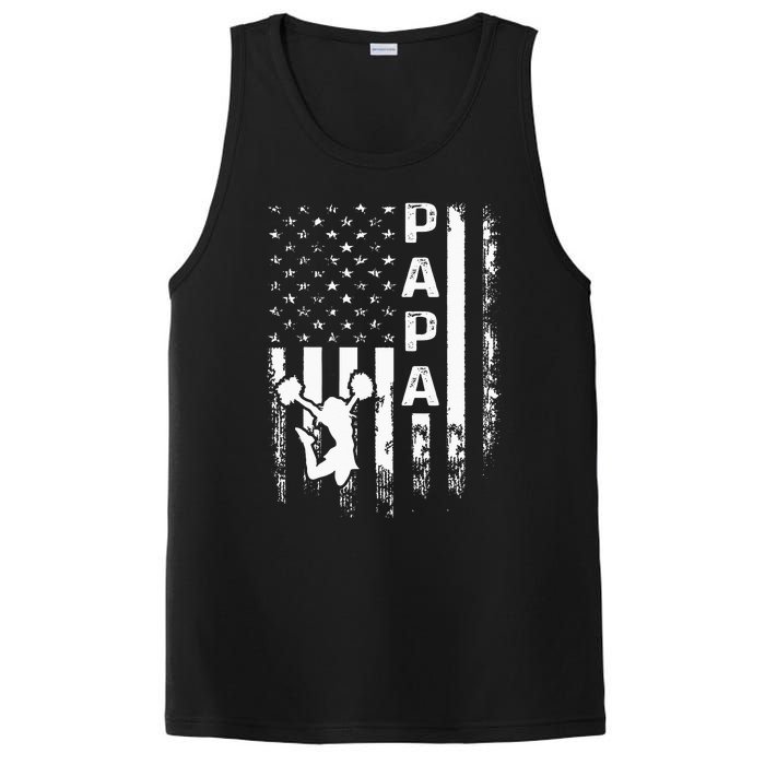 Cheer Papa American Flag Cheerleading Cheerleader PosiCharge Competitor Tank