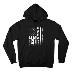 Cheer Papa American Flag Cheerleading Cheerleader Tall Hoodie