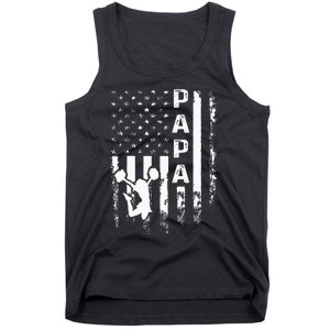 Cheer Papa American Flag Cheerleading Cheerleader Tank Top