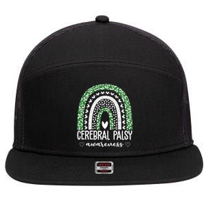 Cerebral Palsy Awareness Rainbow 7 Panel Mesh Trucker Snapback Hat