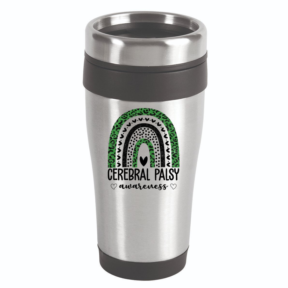 Cerebral Palsy Awareness Rainbow 16oz Travel Tumbler