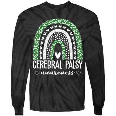 Cerebral Palsy Awareness Rainbow Tie-Dye Long Sleeve Shirt