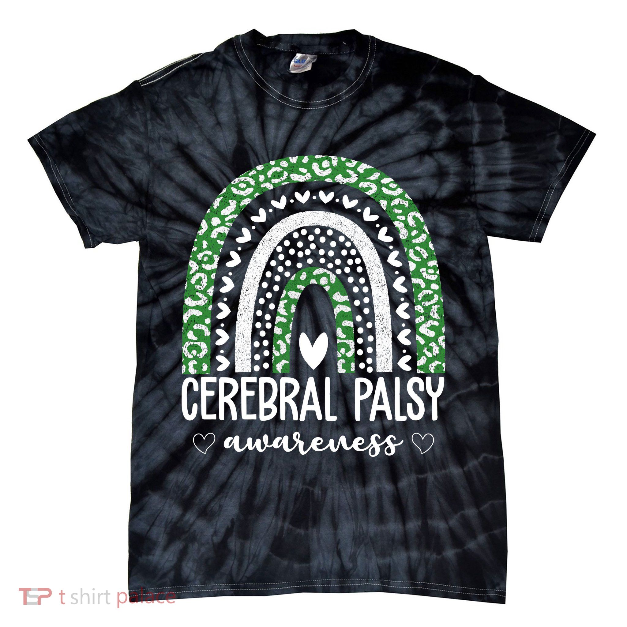 Cerebral Palsy Awareness Rainbow Tie-Dye T-Shirt