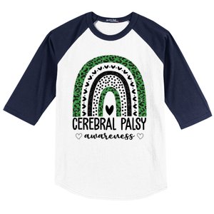 Cerebral Palsy Awareness Rainbow Baseball Sleeve Shirt