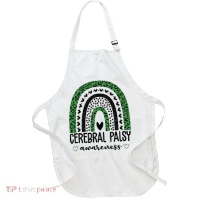 Cerebral Palsy Awareness Rainbow Full-Length Apron With Pockets