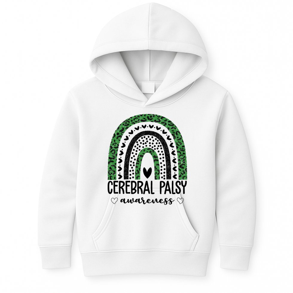 Cerebral Palsy Awareness Rainbow Kids Hoodie