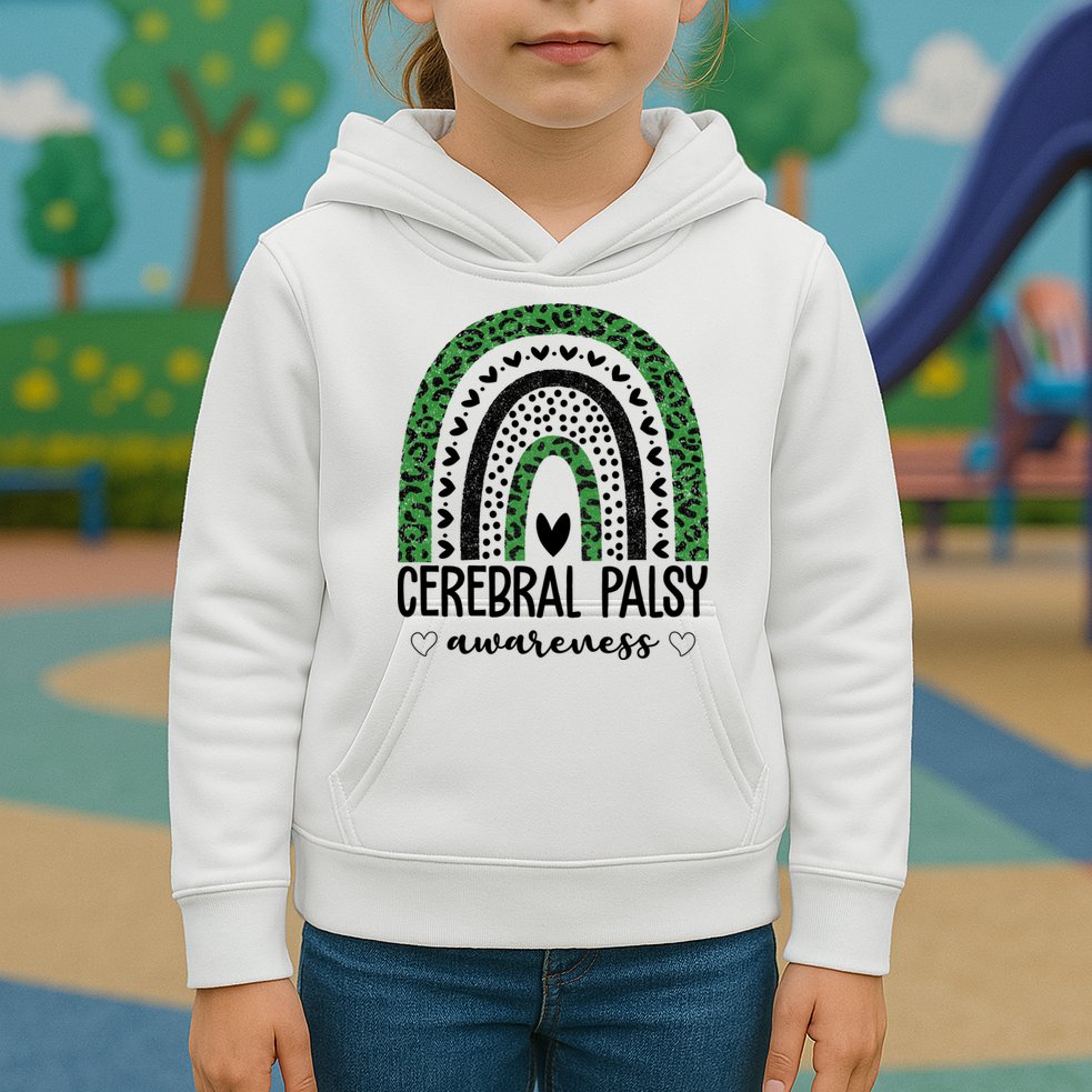 Cerebral Palsy Awareness Rainbow Kids Hoodie