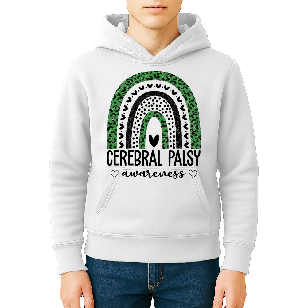 Cerebral Palsy Awareness Rainbow Kids Hoodie