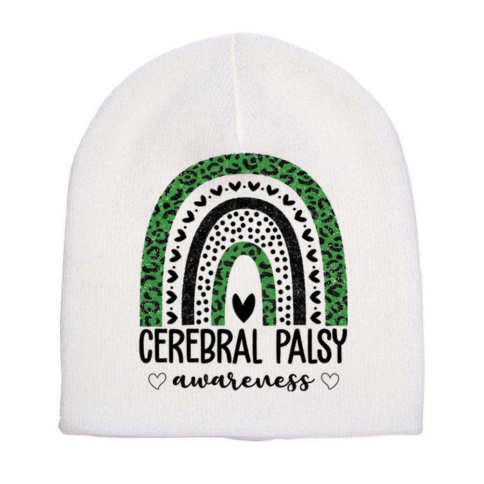 Cerebral Palsy Awareness Rainbow Short Acrylic Beanie